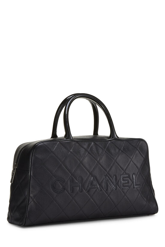 Chanel Timeless CC Bowler Bowling Bag Quilted Caviar Large Black Authentic  - clothing & accessories - by owner 