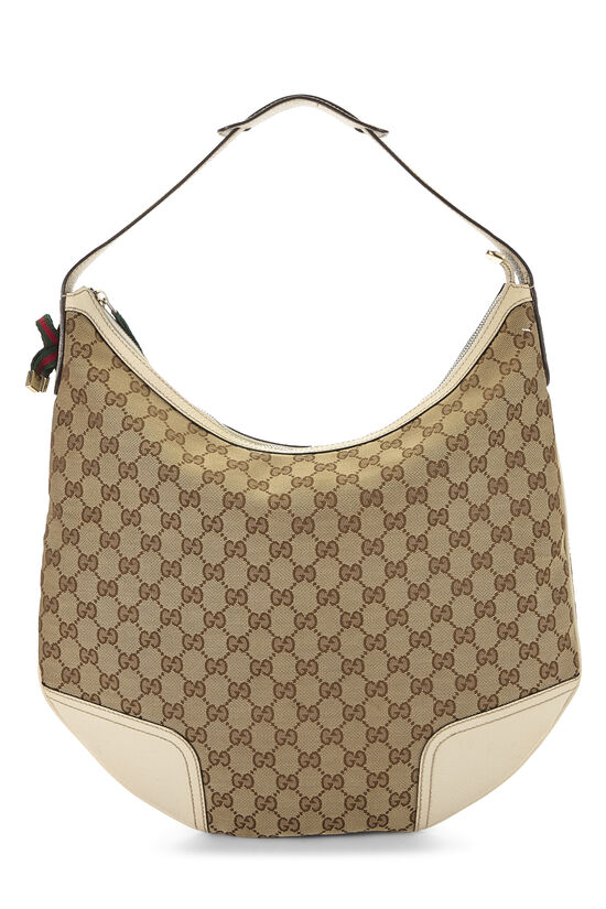 White Original GG Canvas Princy Hobo, , large image number 0