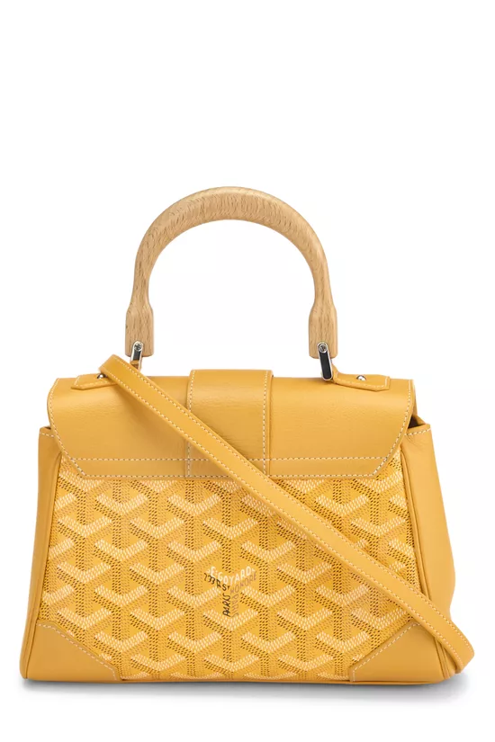Yellow Goyardine Canvas Saigon Souple Mini, , large image number 3