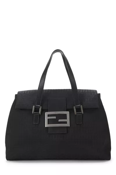 Black Zucchino Canvas Handbag Large