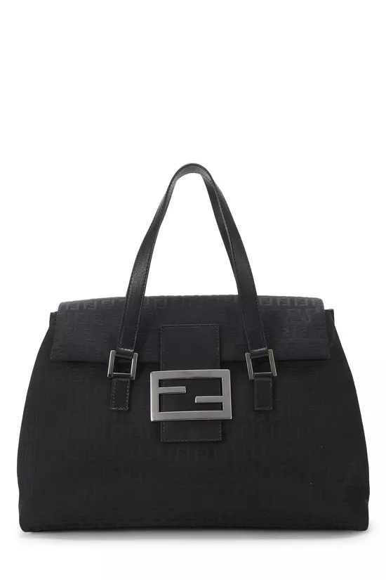 Black Zucchino Canvas Handbag Large, , large image number 0