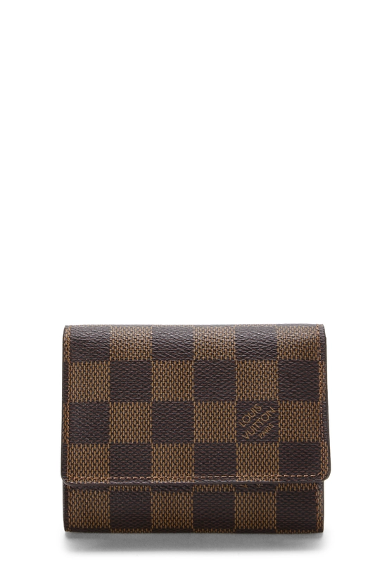 Damier Ebene Canvas Business Card Holder , , large image number 0