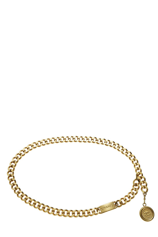 Gold 'CC' Chain Belt, , large image number 0