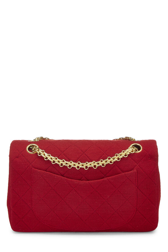 Red Quilted Jersey Classic Double Flap Small, , large image number 4