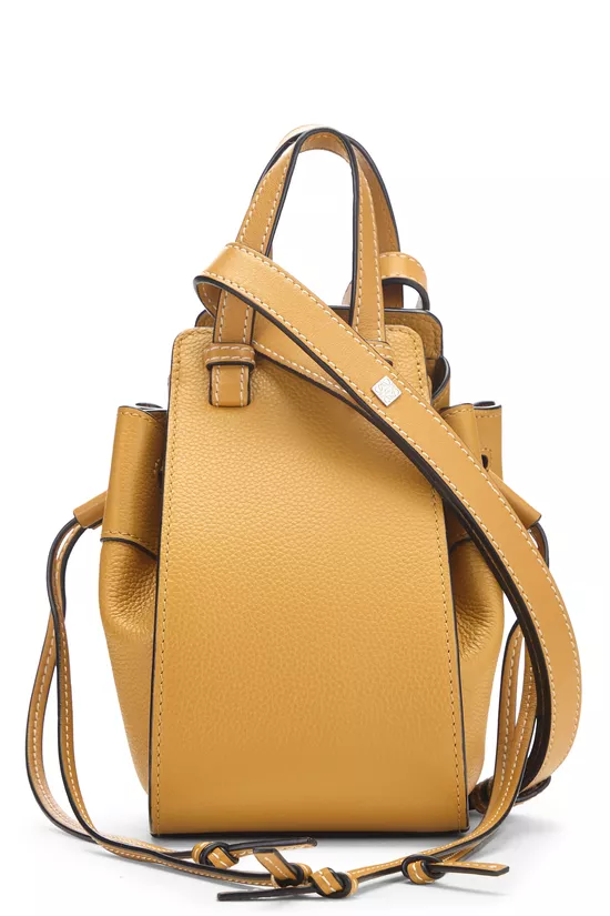 Yellow Calfskin Hammock Drawstring Bag Mini, , large image number 3