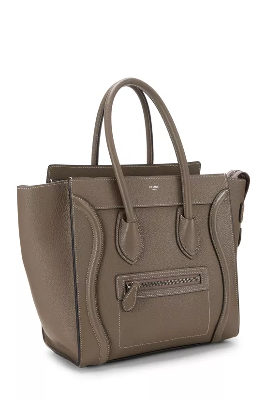 Grey Drummed Calfskin Luggage Micro, , large image number 1