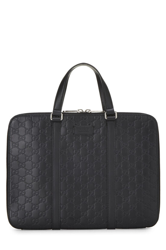 Black Guccissima Leather Briefcase, , large image number 0