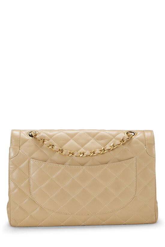 Beige Quilted Lambskin Paris Limited Double Flap Medium, , large image number 3