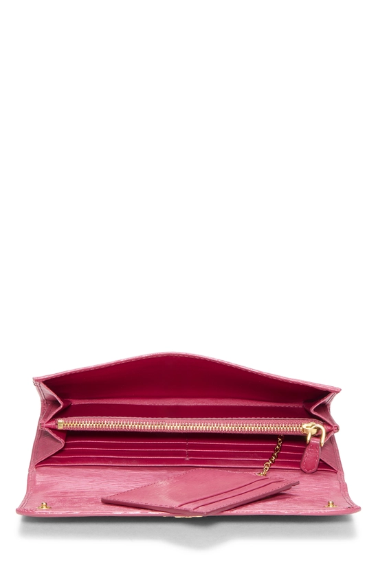 Pink Vitello Move Continental Wallet, , large image number 3