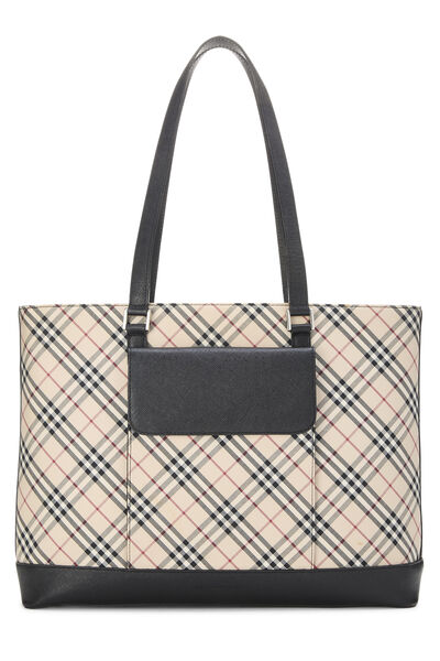 Black House Check Jacquard Pocket Tote Medium