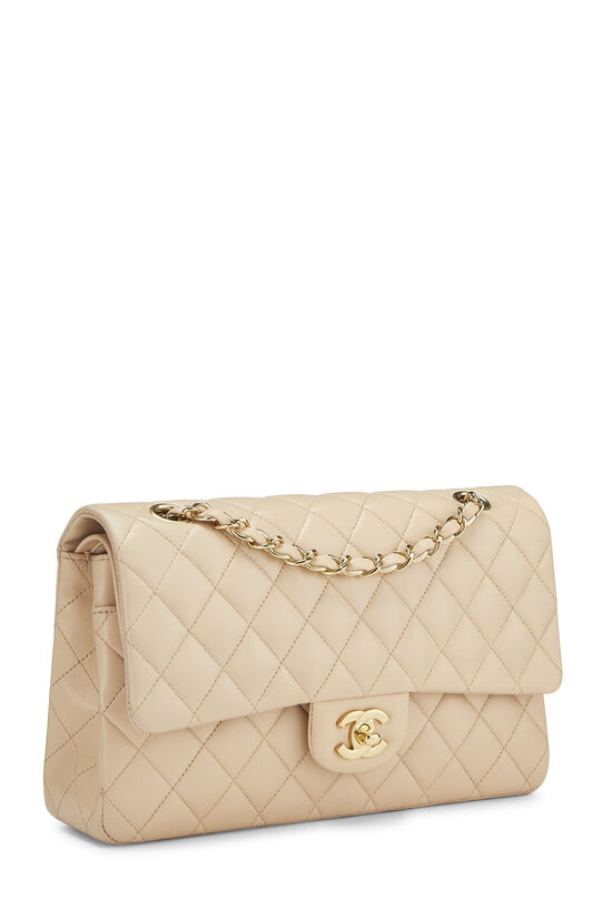 Beige Quilted Lambskin Classic Double Flap Medium, , large image number 2