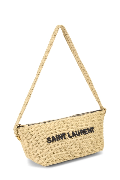 YSL Beige Raffia Le Tuc Shoulder Bag — photo 2