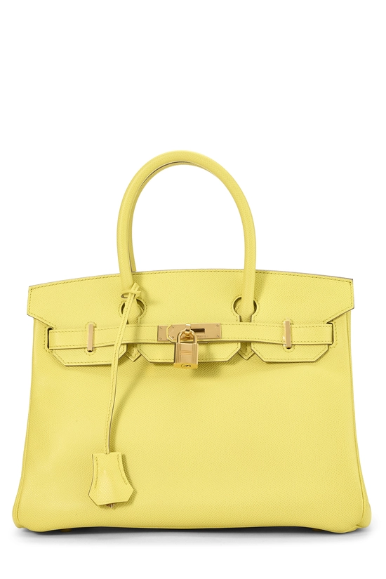 Lime Epsom Birkin 30, , large image number 0