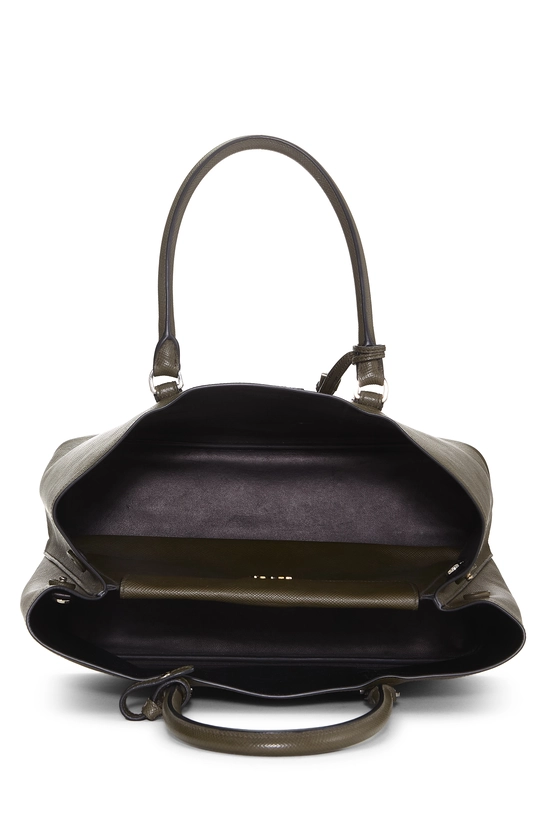 Green Saffiano Leather Double Tote Medium, , large image number 5