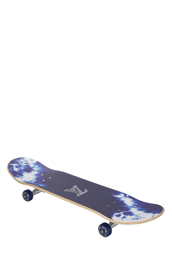 Blue Monogram Bandana Wood Skateboard, , large image number 0