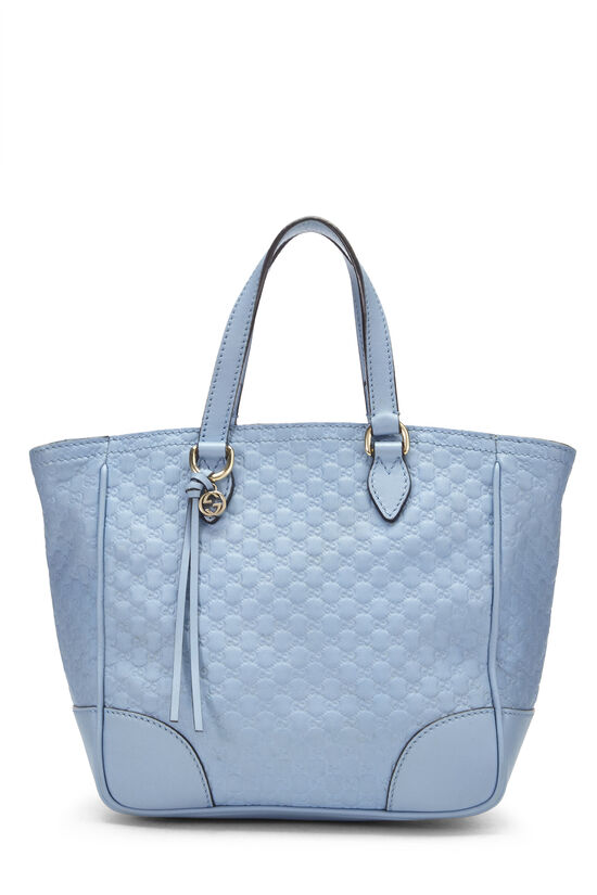 Blue Microguccissima Leather Bree Top Handle Tote Small, , large image number 0