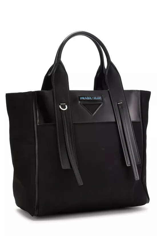 Black Nylon Convertible Tote Small, , large image number 1