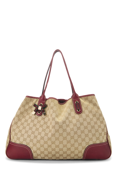 Gucci Red Original GG Canvas Princy Tote