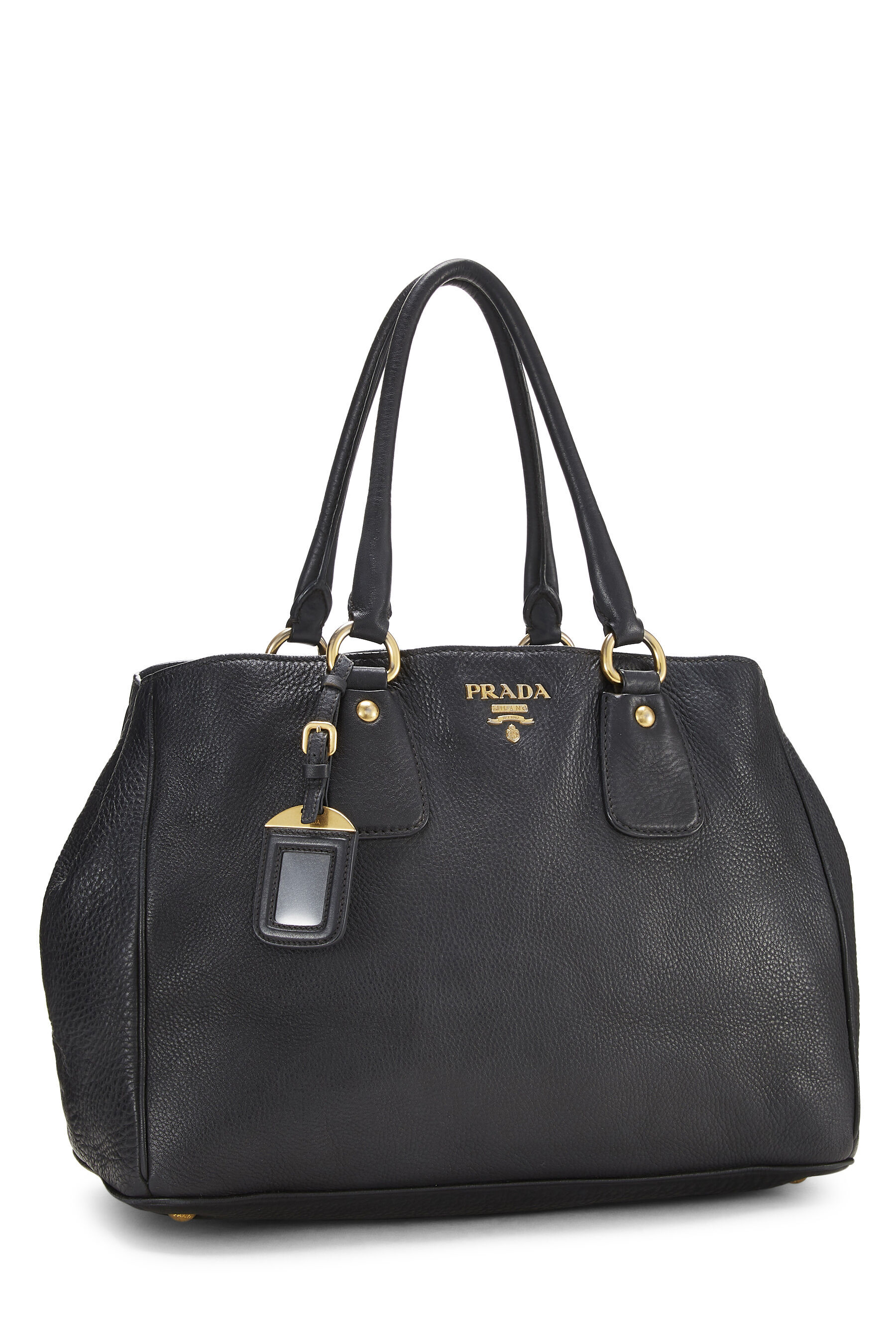 PRADA Black Leather Tessuto Hydra Shoulder Bag Item#14939 – ALL YOUR BLISS