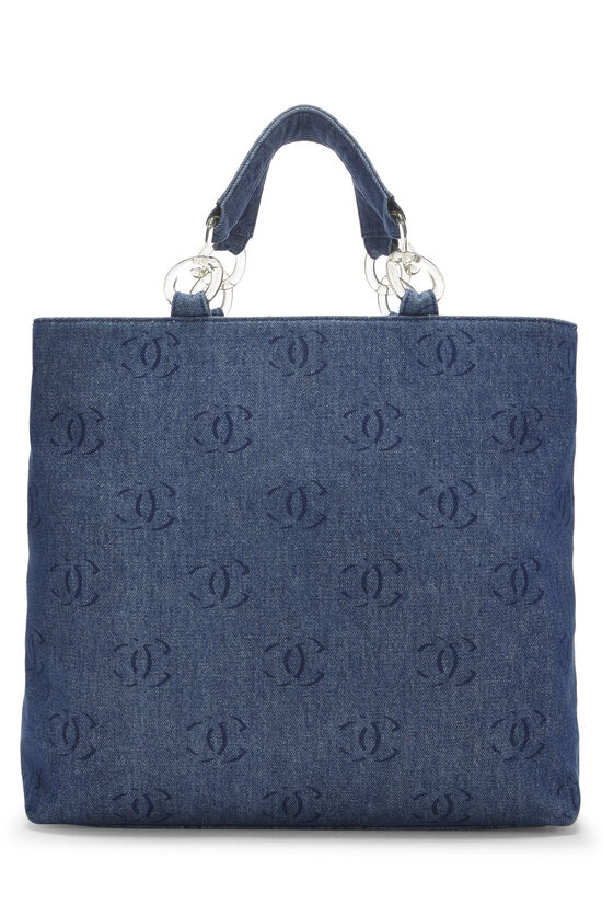 Blue Denim CC Shopping Bag Large