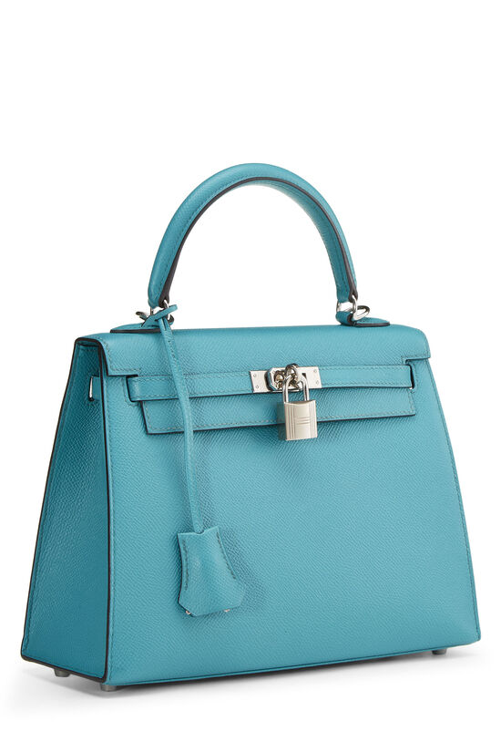 Hermès Blue Paon Epsom Kelly Sellier 25 QGBAEA12BB001