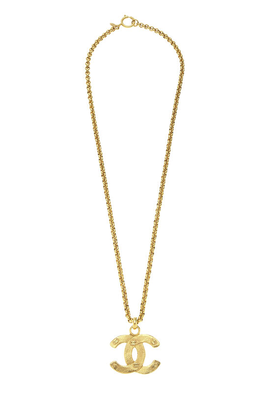 Gold 'CC' Logo Long Necklace, , large image number 1