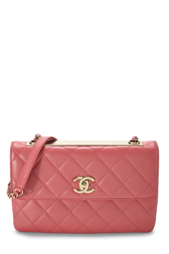 Pink Quilted Lambskin Trendy 'CC' Flap, , large image number 0