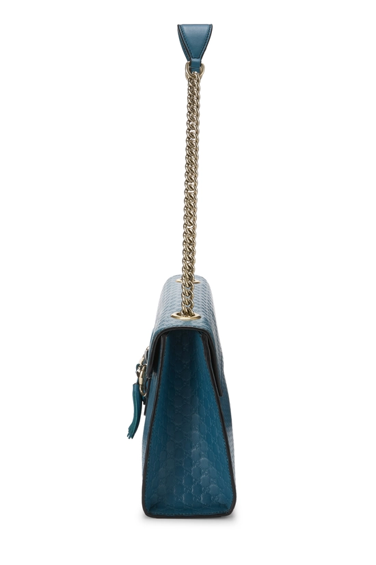 Blue Microguccissima Leather Emily Chain Shoulder Bag, , large image number 2