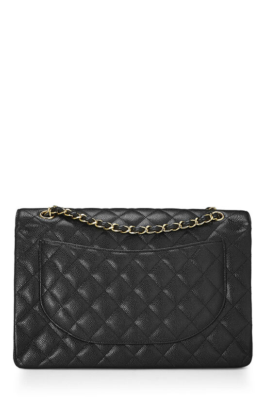 Black Quilted Caviar New Classic Double Flap Maxi, , large image number 3