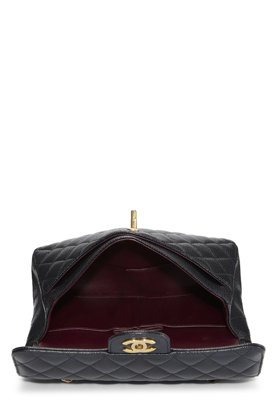 Black Quilted Caviar Classic Double Flap Small, , large image number 5
