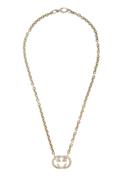 Silver Interlocking GG Necklace