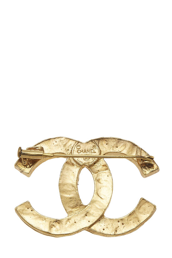 Gold & Crystal 'CC' Pin, , large image number 2