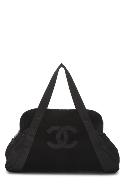 Chanel Black Velvet Bowler