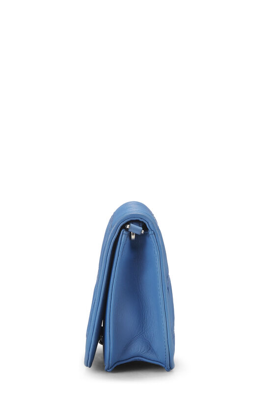 Blue Nappa Gaufre Shoulder Bag, , large image number 2