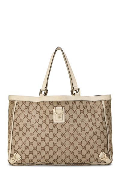 Gucci Original GG Canvas D-Ring Abbey Tote Large