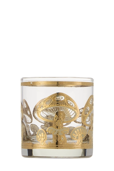 Multicolor 22k Gilded Mushroom Motif Glassware Set of 4, , large