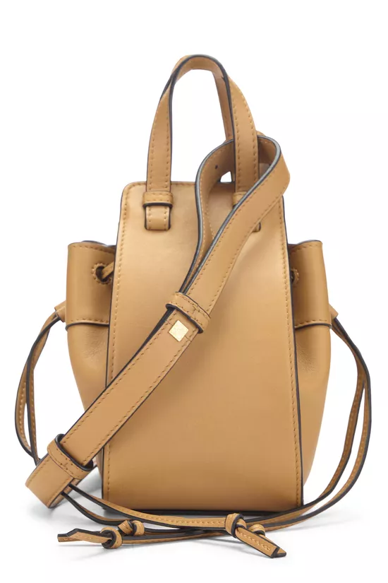 Brown Calfskin Hammock Drawstring Bag Mini, , large image number 3