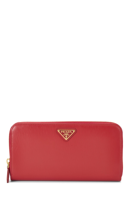 Red Vitello Move Zip Around Wallet, , large image number 0