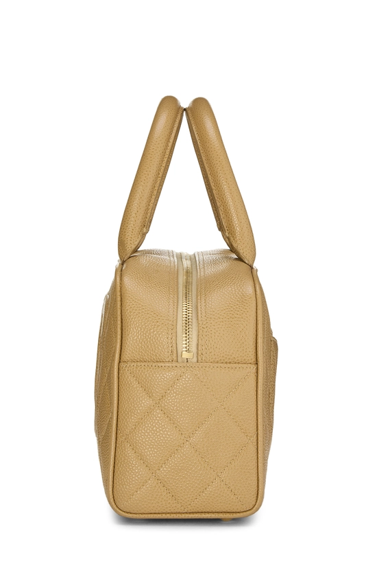 Beige Quilted Caviar Bowler Small, , large image number 2