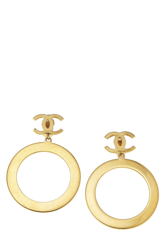 LV Gold Plated hoop earrings - Silver  Hoop earrings, Earrings, Earrings  outfit