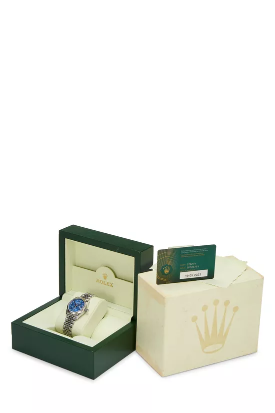 Blue Stainless Steel Floral Dial Datejust 278274 31mm, , large image number 1