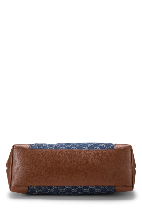 Navy GG Denim Ophidia Tote Medium, , large image number 4