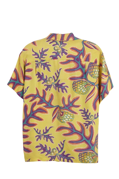 Yellow Floral Leisure Wear by Bert Hawaiian Shirt, , large