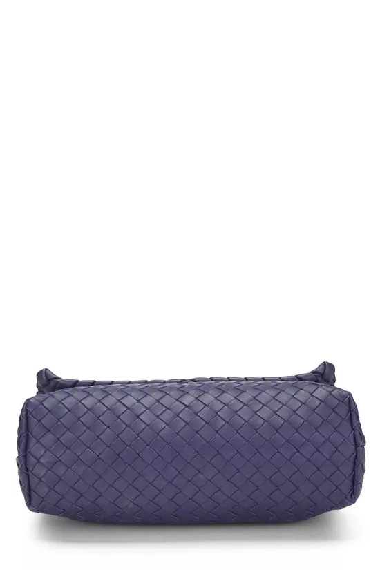 Purple Intrecciato Leather Olimpia Shoulder Bag Medium, , large image number 4