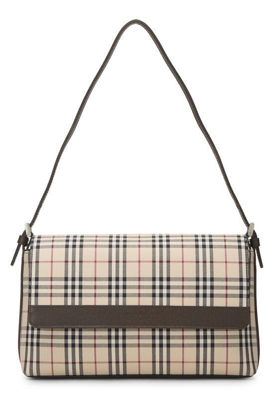 Brown House Check Jacquard Handbag Small, , large image number 0