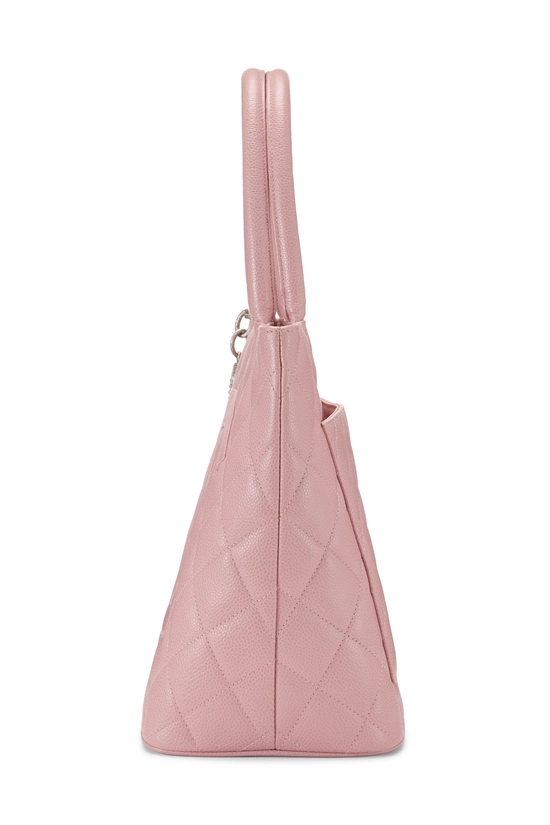 Pink Quilted Caviar Medallion Tote, , large image number 2