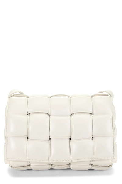 Bottega Veneta White Maxi Intrecciato Padded Cassette