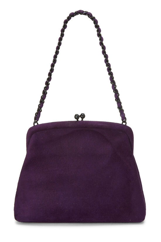 Purple Suede Kiss Lock Mini Bag, , large image number 3