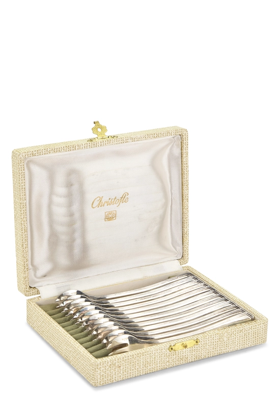 Silver Metal Set of 12 Oyster Forks, , large image number 3