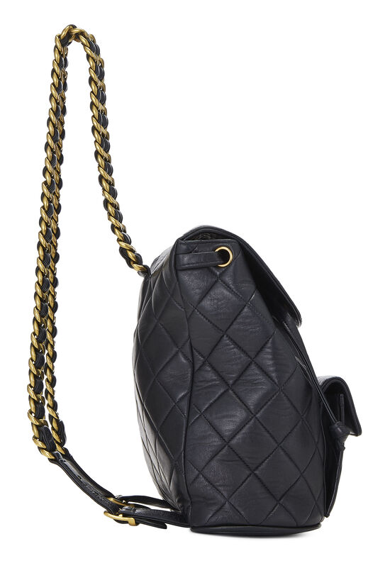 Chanel Black Quilted Lambskin 'CC' Classic Backpack Medium Q6B0NE1IK7110